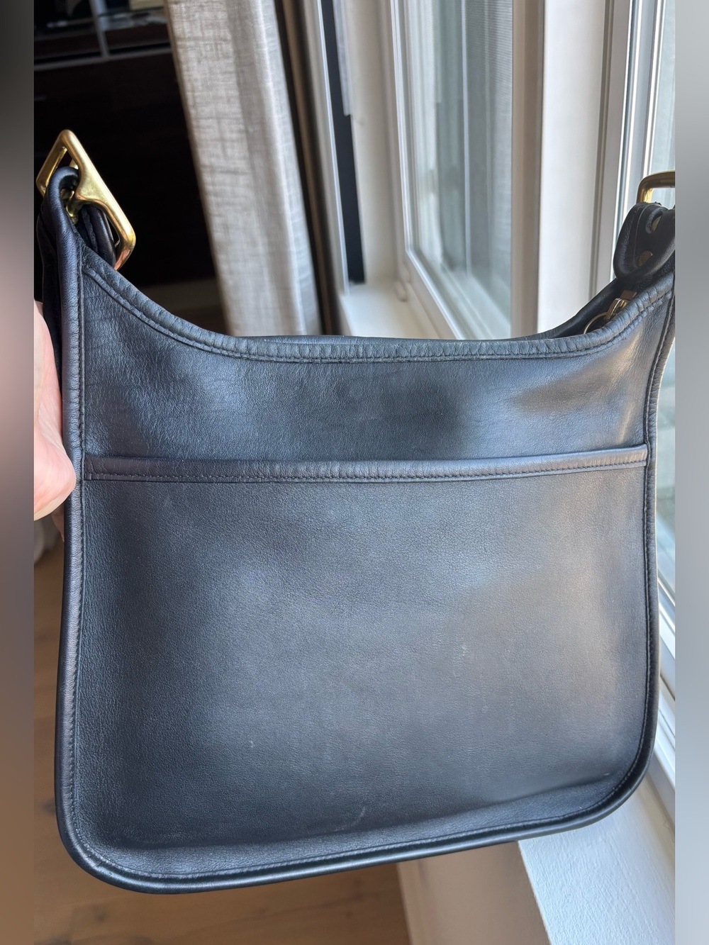 Vintage Coach Legacy 9966 crossbody and shoulder black bag